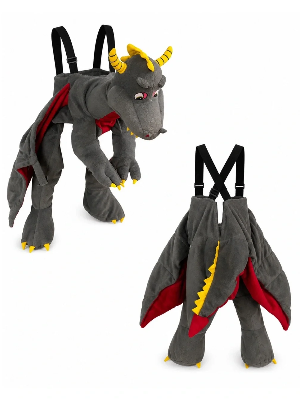 Dragon Costume Toddler Kids Fleece Dress Up Adjustable Strap One Size